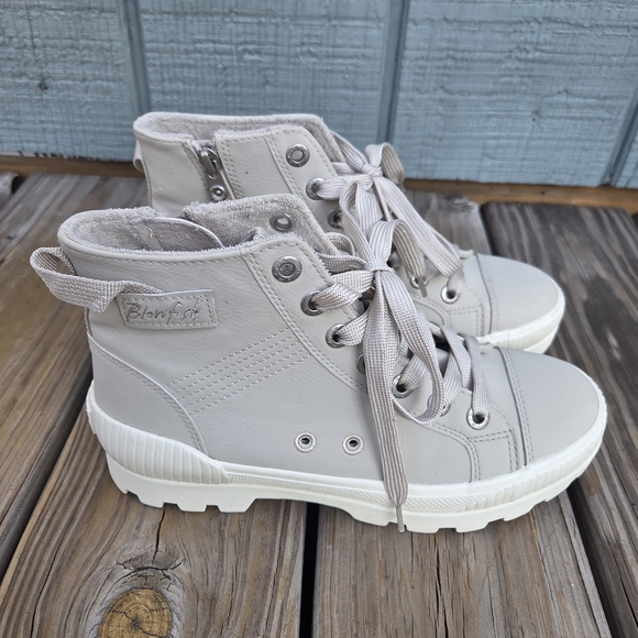 Women's Blowfish Malibu Forever High-Top Sneakers In Taupe - Picture 3 of 7